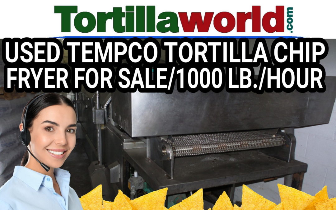 Used Tempco 1,000 lb/hr. chip fryer for sale.