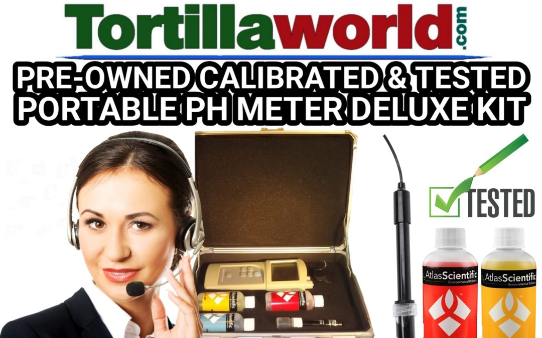 Pre-owned, calibrated & tested portable PH meter deluxe starter kit for sale.
