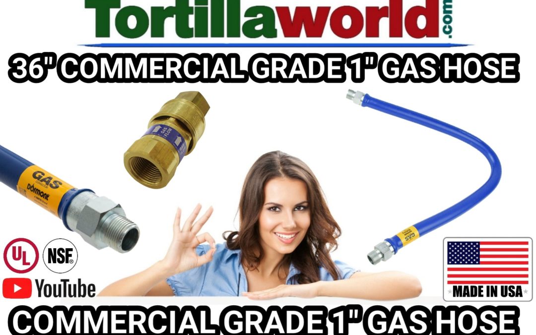 36″ commercial grade 1″ gas hose for sale.