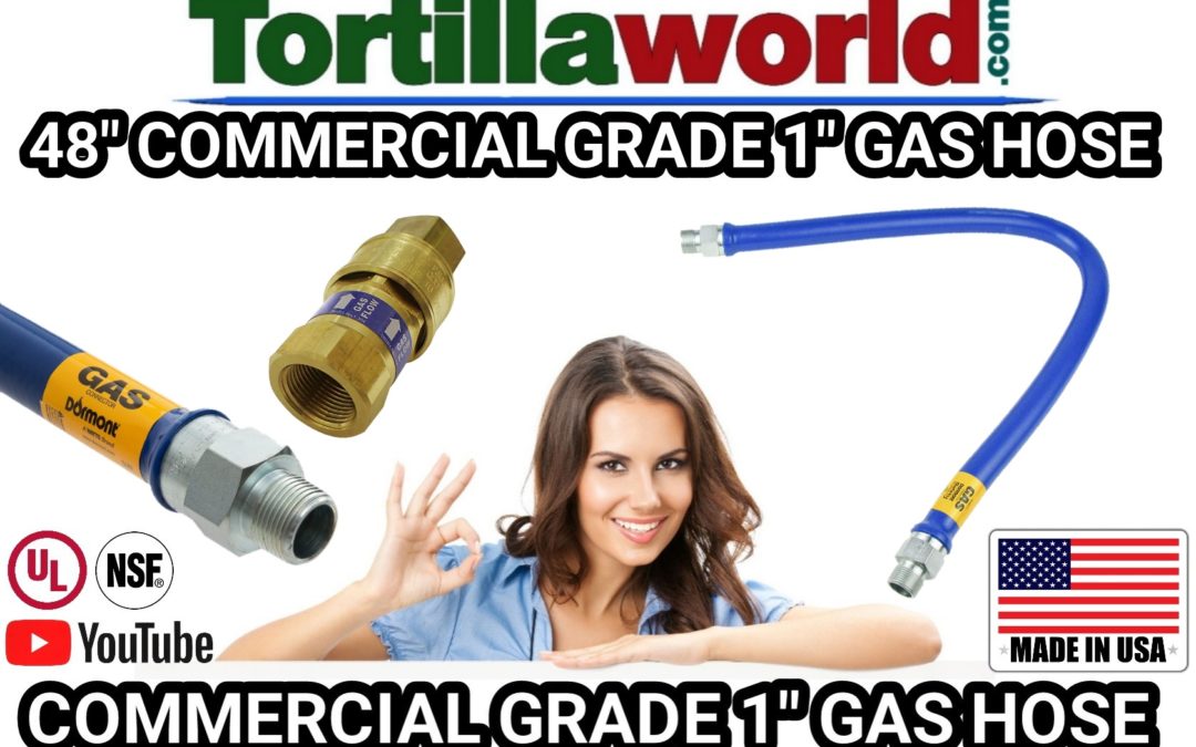 48″ commercial grade 1″ gas hose for sale.