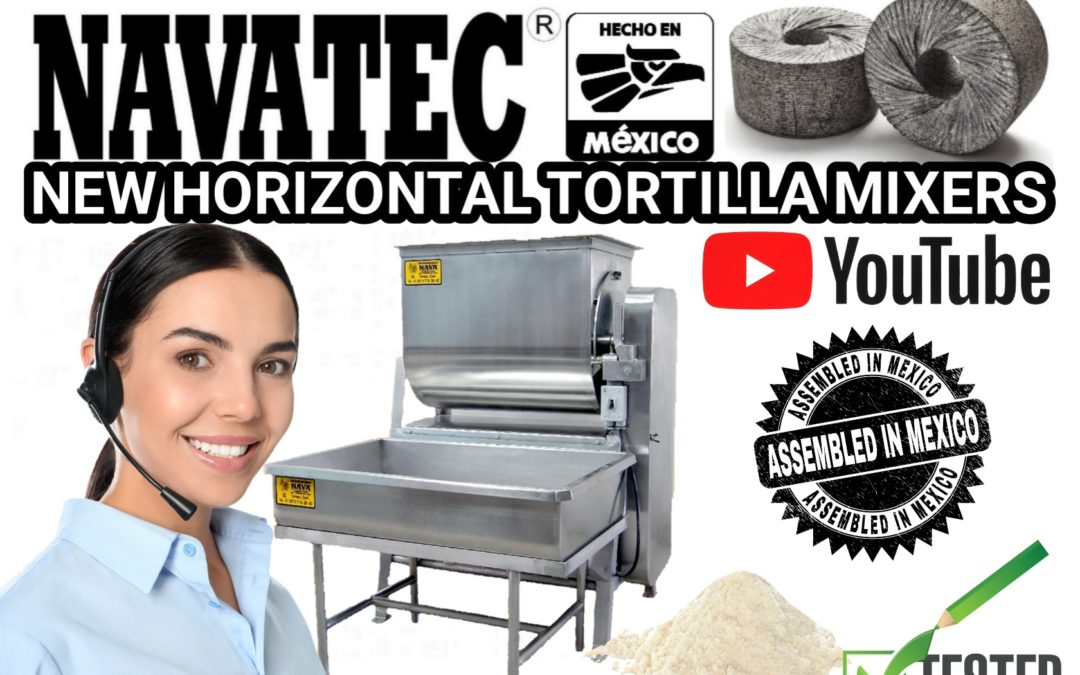 Navatec® small horizontal tortilla mixers for sale.