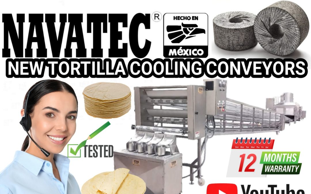 Navatec® tortilla cooling conveyors for sale.