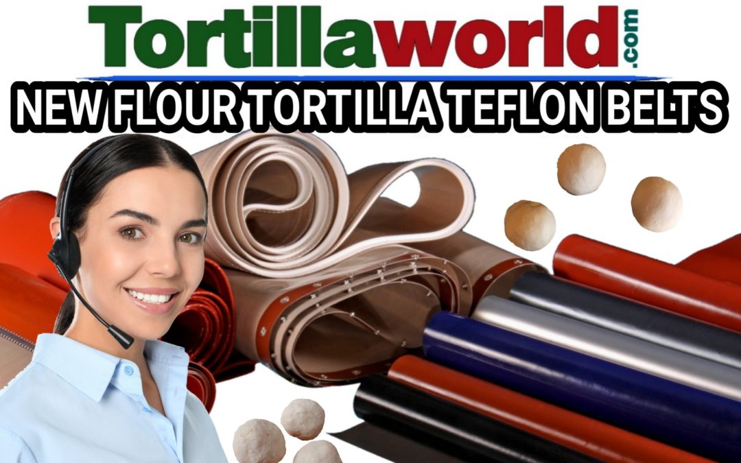 Replacement flour tortilla teflon belts for sale.