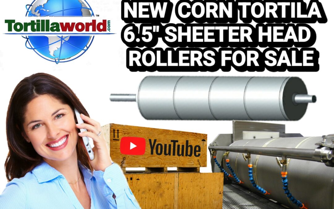 4 row corn tortilla 6½” O.D rollers for sale