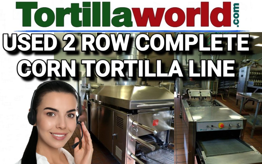 Used Superior complete 2 row corn tortilla line for sale.