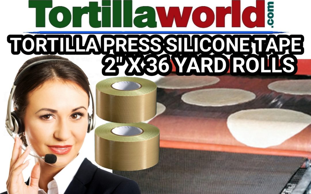 2″ W X 36 yard roll of silicone tape/tortilla press for sale.