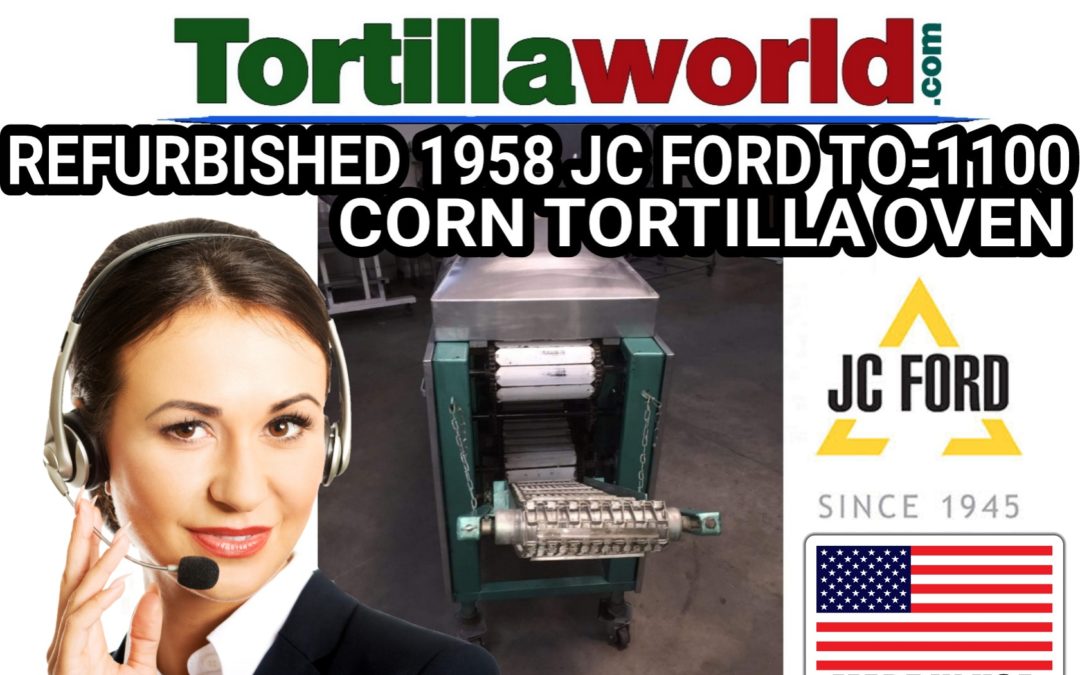 Refurbished 1958 JC Ford TO-1100 corn tortilla oven for sale.