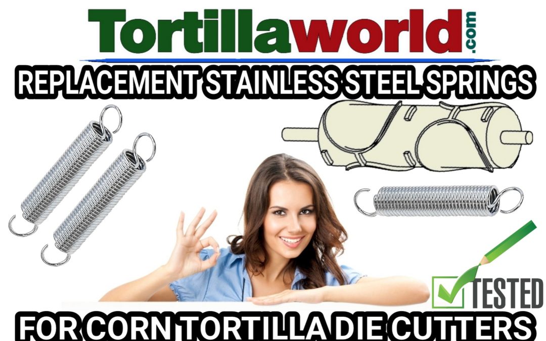 Replacement stainless steel springs for tortilla die cutters for sale.