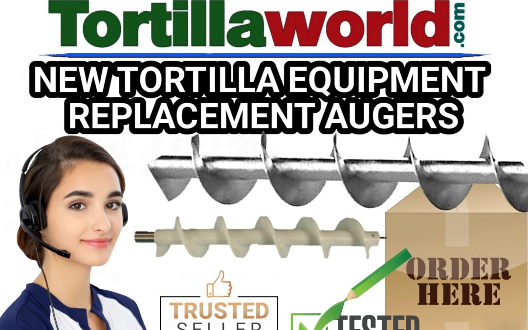 Replacement tortilla equipment augers for sale.