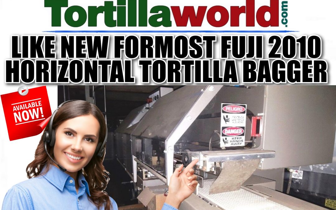 Used like new Formost Fuji horizontal tortilla bagger for sale.